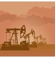 Oil pumps vector image