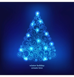 Winter holidays decoration tree Winter holidays decoration tree vector image