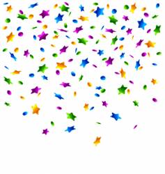 Confetti stars background vector image