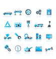 Car services and transportation icons vector image