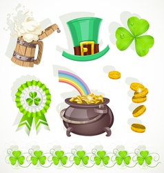 Saint Patricks day elements set for design vector image