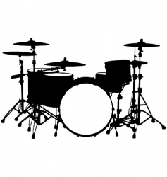Drum kit vector image