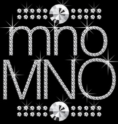 Diamond letters with gemstones 04 Diamond letters with gemstones 04 vector image