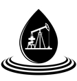 A drop of oil and the oil pump vector image