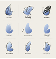 Butterfly - collection of design elements vector image