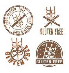 Gluten Free Stamps vector image