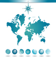 Globes with World Map and Compass Globes with World Map and Compass vector image