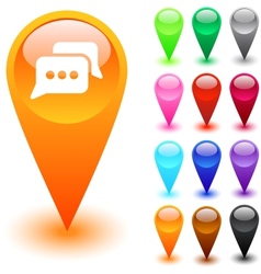Chat button vector image
