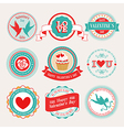 Valentine labels 2 vector image