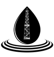 A drop of oil and oil rig vector image