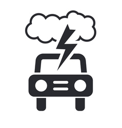 Car storm icon vector image