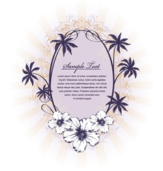 Summer floral frame vector image