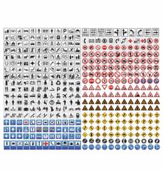 Traffic sign collection Traffic sign collection vector image
