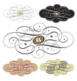 Calligraphic swirl set vector image