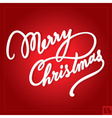 Merry christmas hand lettering vector image