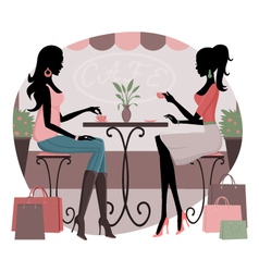 Coffee after shopping Coffee after shopping vector image