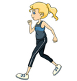 A running girl vector image