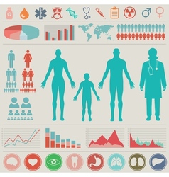 Medical Infographic set vector image