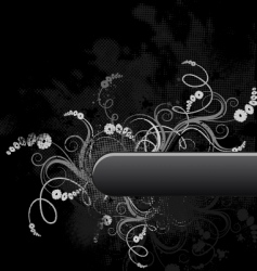 Floral grunge frame vector image
