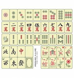 Mahjong tiles vector image