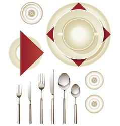 Dinnerware vector image