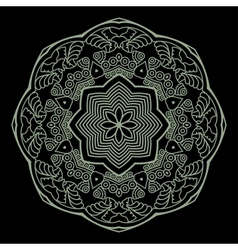 Round decorative design element vector image