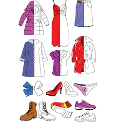 Female wardrobe vector image