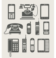 Phone set simple icon vector image