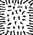 Silhouettes of hands vector image