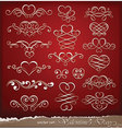 Decorative elements on valentines day vector image
