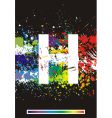 Paint splashes font vector image