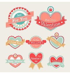 Valentine lebel vector image
