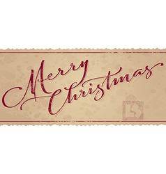 Merry christmas hand lettering vector image