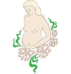 Pregnant woman vector image