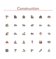 Construction Colored Line Icons vector image