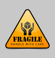 Fragile icon vector image