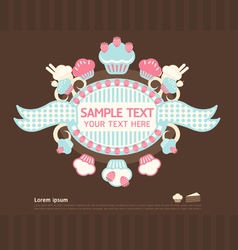 Cake cards vector image
