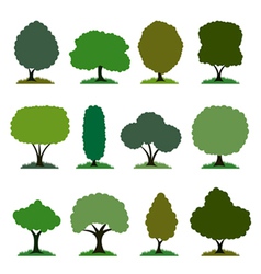 Tree set vector image