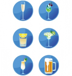 Icons drinks vector image