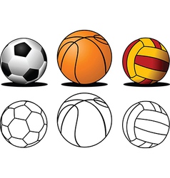 Collection of balls vector image