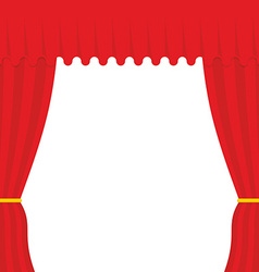 Empty scene Red Curtain outdoor Theatre curtain vector image