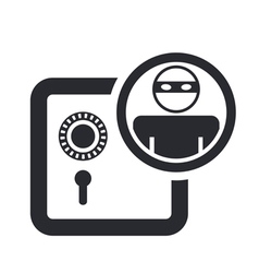 Bank thief icon vector image