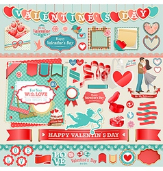 Valentine scrapbook vector image