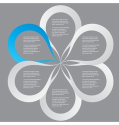Concept of colorful circular banners in flower vector image