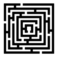 Rectangle maze izolated on white2 vector image