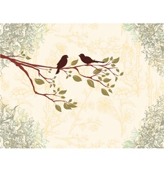 Birds on a branch vector image