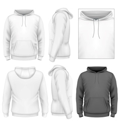 Mens hoodie design template vector image