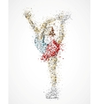 Abstract figure skater vector image