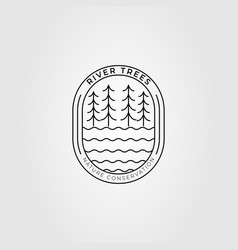 Pine tree forest set logo design Royalty Free Vector Image