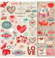 Valentines elements vector image